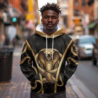 Egypt Uraeus Hoodie Gold Cobra Luxury Style