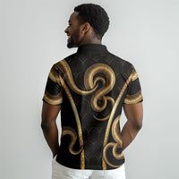 Egypt Uraeus Polo Shirt Gold Cobra Luxury Style DT05