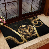 Egypt Uraeus Rubber Doormat Gold Cobra Luxury Style