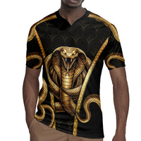 Egypt Uraeus Rugby Jersey Gold Cobra Luxury Style