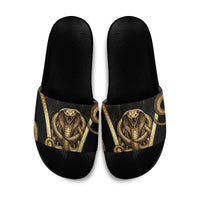 Egypt Uraeus Slide Sandals Gold Cobra Luxury Style