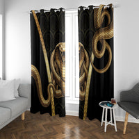 Egypt Uraeus Window Curtain Gold Cobra Luxury Style