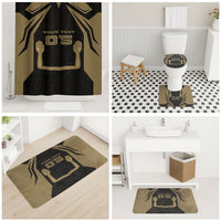 Custom Egypt KA Bathroom Set Gold Symbol Hieroglyphic Texture