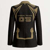 Custom Egypt KA Blazer Gold Symbol Hieroglyphic Texture
