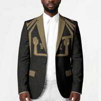 Custom Egypt KA Blazer Gold Symbol Hieroglyphic Texture