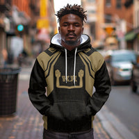 Custom Egypt KA Hoodie Gold Symbol Hieroglyphic Texture