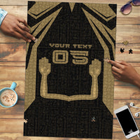 Custom Egypt KA Puzzle Gold Symbol Hieroglyphic Texture