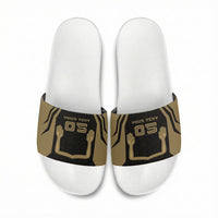 Custom Egypt KA Slide Sandals Gold Symbol Hieroglyphic Texture