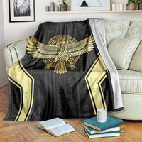 Egypt BA Blanket Winged Pharaoh Hieroglyphic Patterns