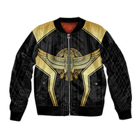 Egypt BA Bomber Jacket Winged Pharaoh Hieroglyphic Patterns