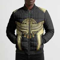 Egypt BA Bomber Puffer Jacket Winged Pharaoh Hieroglyphic Patterns