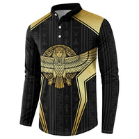 Egypt BA Button Sweatshirt Winged Pharaoh Hieroglyphic Patterns