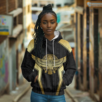 Egypt BA Hoodie Winged Pharaoh Hieroglyphic Patterns