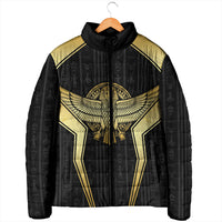 Egypt BA Padded Jacket Winged Pharaoh Hieroglyphic Patterns
