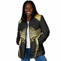 Egypt BA Padded Jacket Winged Pharaoh Hieroglyphic Patterns