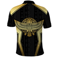 Egypt BA Polo Shirt Winged Pharaoh Hieroglyphic Patterns