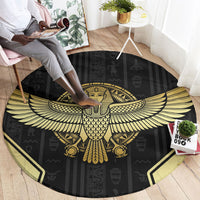 Egypt BA Round Carpet Winged Pharaoh Hieroglyphic Patterns