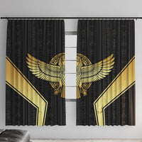 Egypt BA Window Curtain Winged Pharaoh Hieroglyphic Patterns