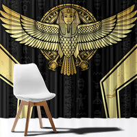 Egypt BA Window Curtain Winged Pharaoh Hieroglyphic Patterns