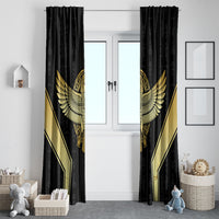Egypt BA Window Curtain Winged Pharaoh Hieroglyphic Patterns