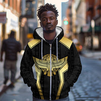 Egypt BA Zip Hoodie Winged Pharaoh Hieroglyphic Patterns