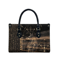 Egyptian God Anubis Leather Bag Jackal Headed Deity Ancient Egypt Mythology Gilded