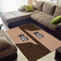 Cowcat Area Rug Cowboy Cat Meowdy Retro Western Yoke Brown - Wonder Print Shop