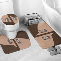 Cowcat Bathroom Set Cowboy Cat Meowdy Retro Western Yoke Brown - Wonder Print Shop