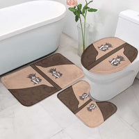 Cowcat Bathroom Set Cowboy Cat Meowdy Retro Western Yoke Brown - Wonder Print Shop