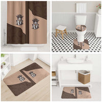 Cowcat Bathroom Set Cowboy Cat Meowdy Retro Western Yoke Brown - Wonder Print Shop