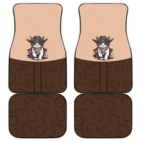 Cowcat Car Mats Cowboy Cat Meowdy Retro Western Yoke Brown - Wonder Print Shop