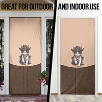 Cowcat Door Cover Cowboy Cat Meowdy Retro Western Yoke Brown - Wonder Print Shop