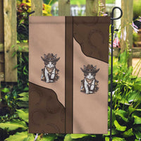 Cowcat Garden Flag Cowboy Cat Meowdy Retro Western Yoke Brown - Wonder Print Shop