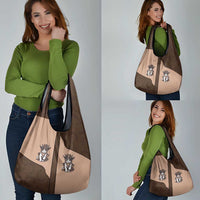 Cowcat Grocery Bag Cowboy Cat Meowdy Retro Western Yoke Brown - Wonder Print Shop