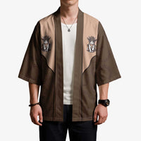 Cowcat Kimono Cowboy Cat Meowdy Retro Western Yoke Brown - Wonder Print Shop