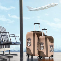 Cowcat Luggage Cover Cowboy Cat Meowdy Retro Western Yoke Brown - Wonder Print Shop