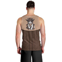 Cowcat Men Tank Top Cowboy Cat Meowdy Retro Western Yoke Brown - Wonder Print Shop