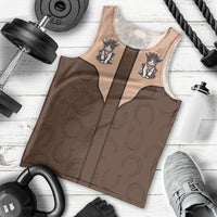 Cowcat Men Tank Top Cowboy Cat Meowdy Retro Western Yoke Brown - Wonder Print Shop