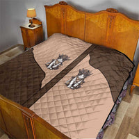 Cowcat Quilt Cowboy Cat Meowdy Retro Western Yoke Brown - Wonder Print Shop