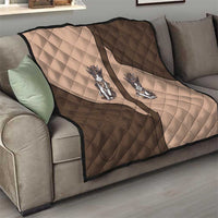 Cowcat Quilt Cowboy Cat Meowdy Retro Western Yoke Brown - Wonder Print Shop