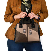 Cowcat Shoulder Handbag Cowboy Cat Meowdy Retro Western Yoke Brown - Wonder Print Shop