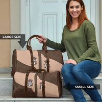 Cowcat Travel Bag Cowboy Cat Meowdy Retro Western Yoke Brown - Wonder Print Shop