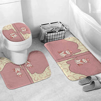 Cowcat Bathroom Set Cowboy Cat Meowdy Retro Western Yoke Pink - Wonder Print Shop