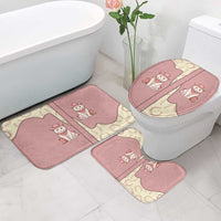 Cowcat Bathroom Set Cowboy Cat Meowdy Retro Western Yoke Pink - Wonder Print Shop