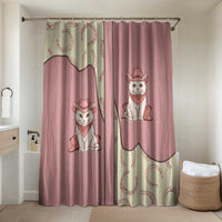 Cowcat Bathroom Set Cowboy Cat Meowdy Retro Western Yoke Pink - Wonder Print Shop