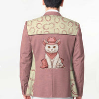 Cowcat Blazer Cowboy Cat Meowdy Retro Western Yoke Pink - Wonder Print Shop