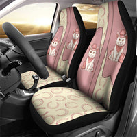 Cowcat Car Seat Cover Cowboy Cat Meowdy Retro Western Yoke Pink - Wonder Print Shop