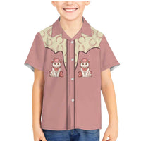 Cowcat Family Matching Mermaid Dress and Hawaiian Shirt Cowboy Cat Meowdy Retro Western Yoke Pink - Wonder Print Shop