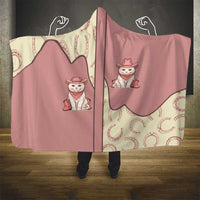 Cowcat Hooded Blanket Cowboy Cat Meowdy Retro Western Yoke Pink - Wonder Print Shop