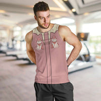 Cowcat Men Tank Top Cowboy Cat Meowdy Retro Western Yoke Pink - Wonder Print Shop